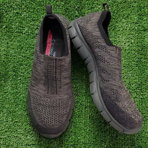 Skechers Dark Grey like New Slip on Women's Air-cooled memory foam - Picture 1 of 9